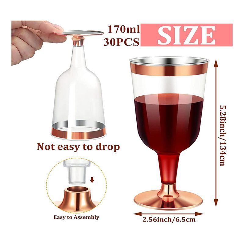

BHBL Plastic Champagne Flutes, Wine Glasses, Wine Tasting Glasses Reusable Party Wine Cups for Champagne Cocktail China Mainland