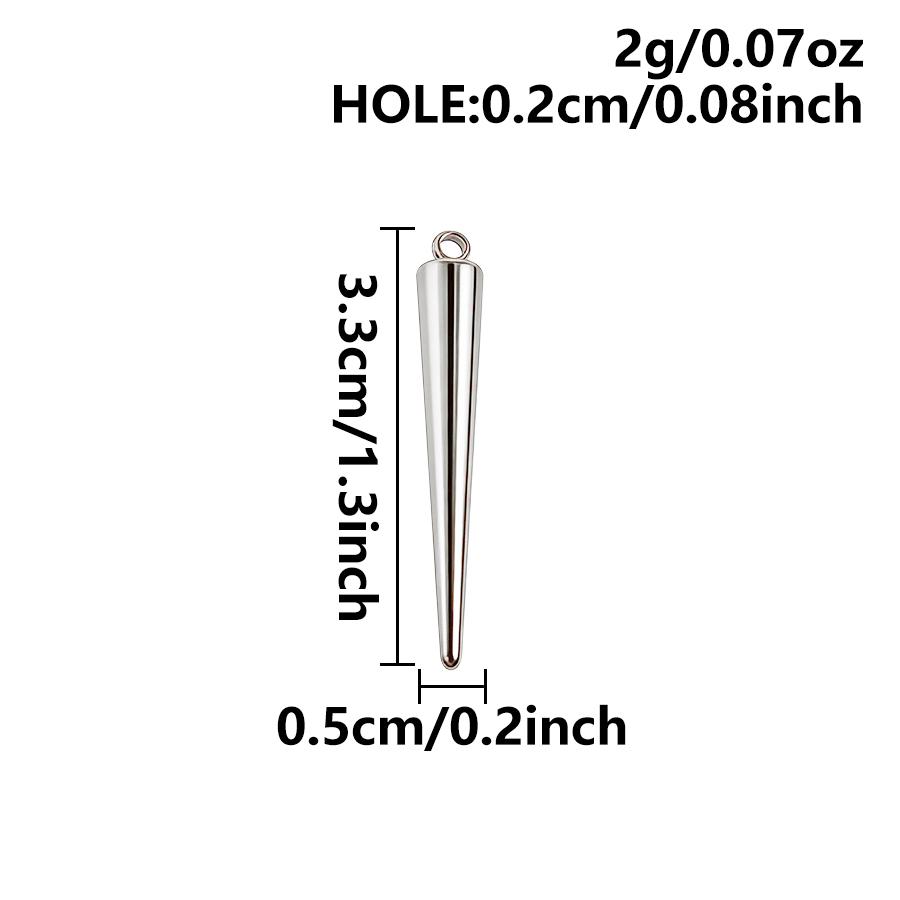 6pcs Mix Goth Punk Charm Stereoscopic Cone Pendant Stainless Steel Charms For Jewelry Making Supplies Handmade Earrings Necklace