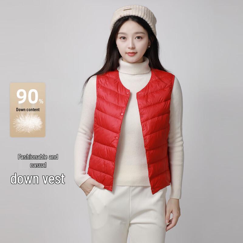 SNOWFLYING Women's Lightweight 90% Duck Down Vest