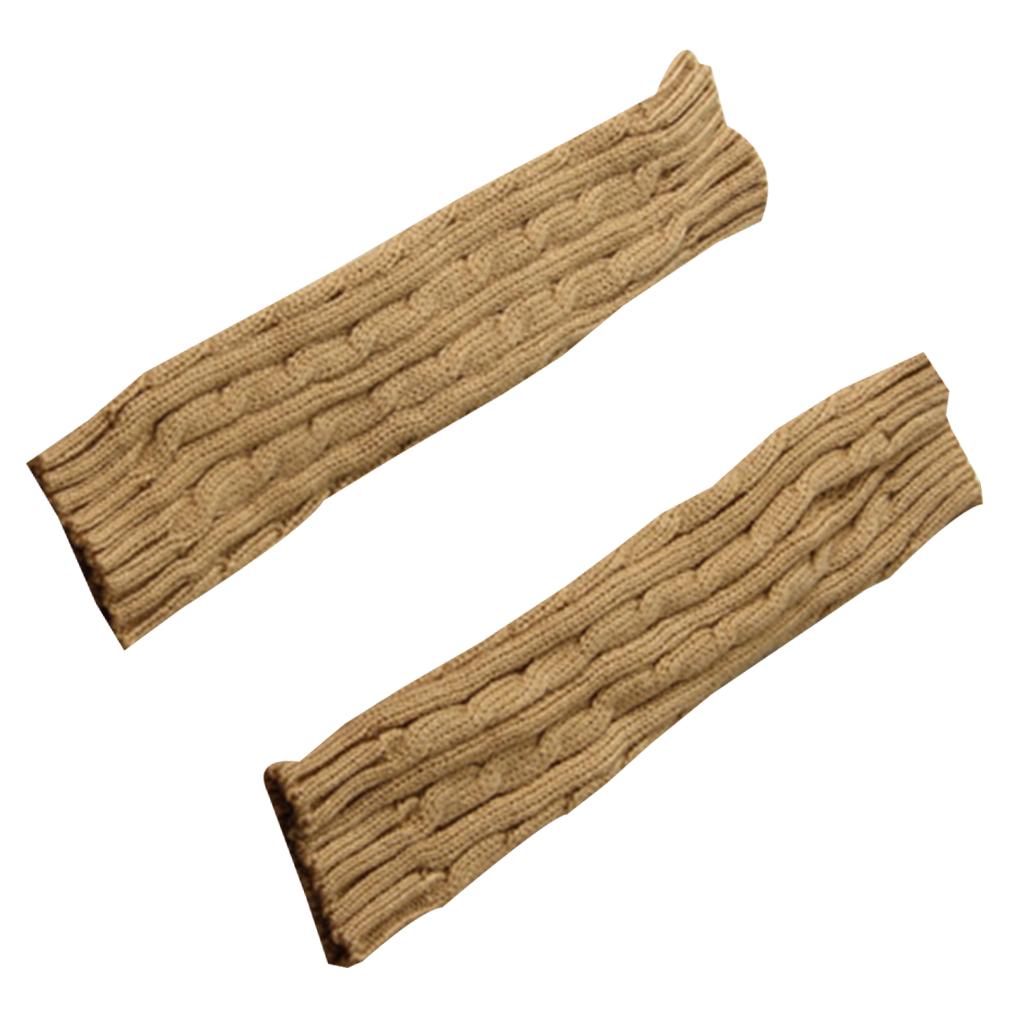 1 Pair Hot Winter Autumn Knit Arm Warmer Women Girls Long Winter Mittens Wrist Warmer Female Gloves