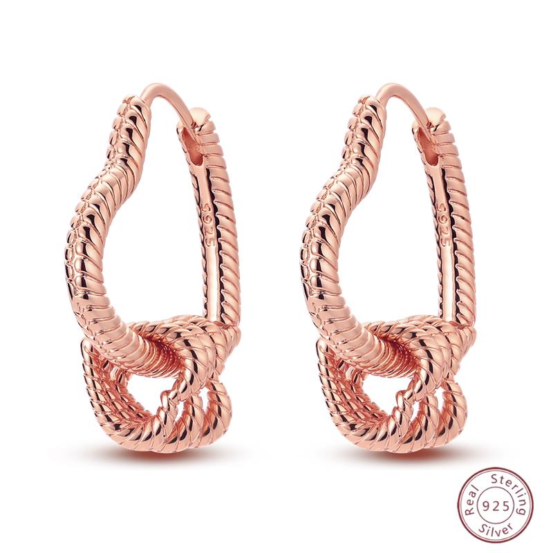 925 Ayar Burgu Halka Küpeler Minimalist Altın Yuvarlak Moda Zirkon Tokalı Düğün Takısı Kadınlar İçin Hediye