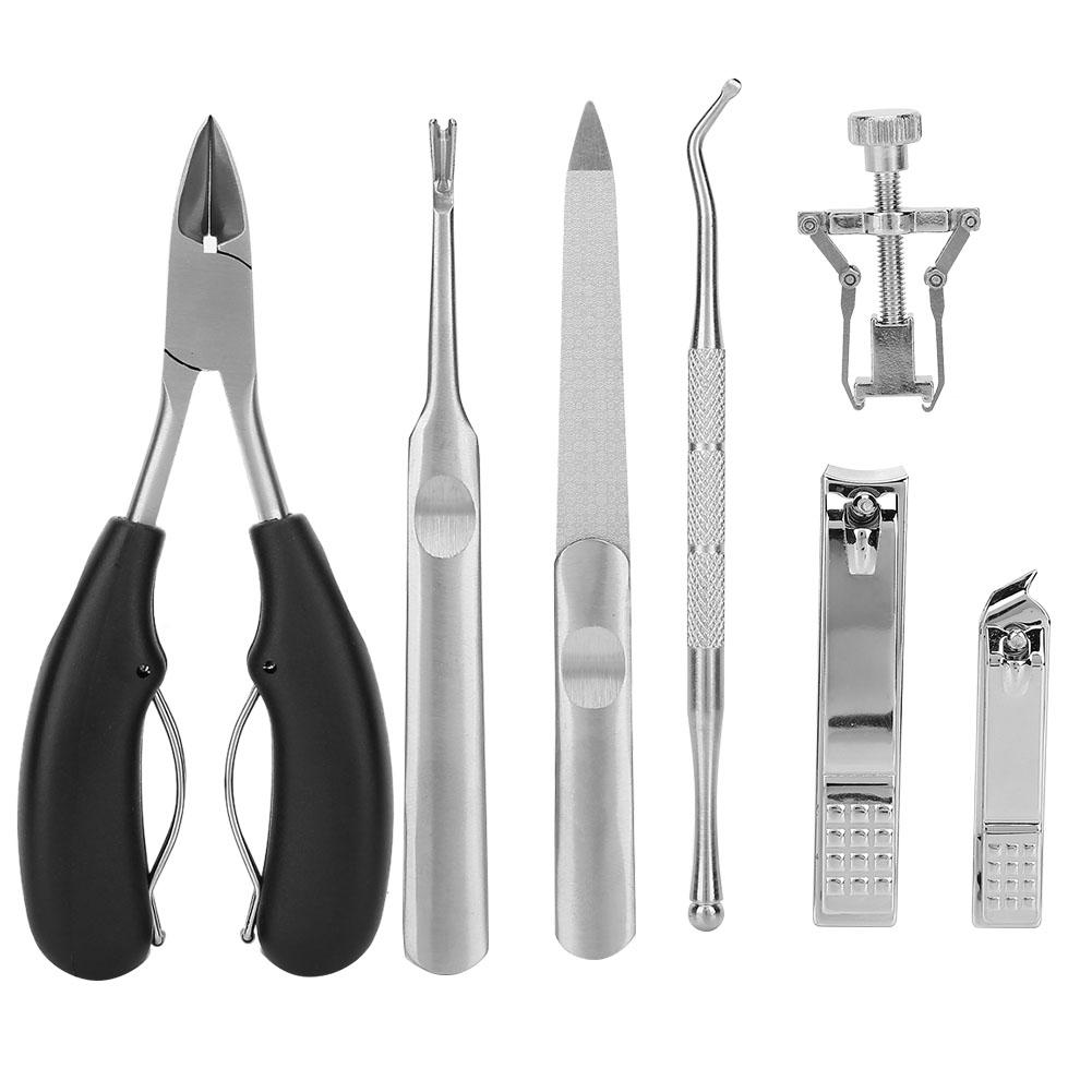 

7 шт. кусачки для ногтей из нержавеющей стали корректор вросших ногтей педикюр маникюрный набор инструментов7pcsSet