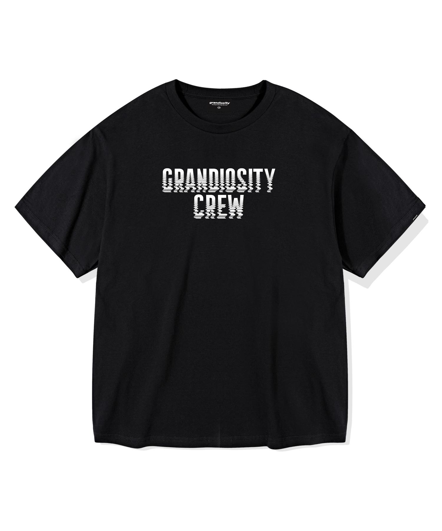 Grandiosity Crew Logo Oversized Short Sleeve T-Shirt (Black) Free
