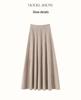 2025 Autumn/Winter Women's High-Waisted Knitted Cashmere A-Line Skirt with Slimming Flared Pleats