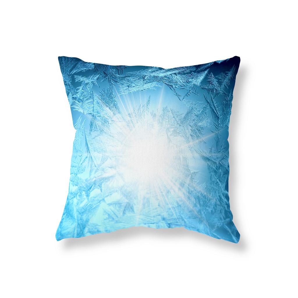 Snow Scene Snowflake Pillowcase Sofa Car Decoration Office Game Chair Cushion Cover Room Bedside Home Decoration Pillowcase