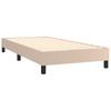 Vidaxl Łóżko Kontynentalne, Materac I Led Cappuccino Ekoskóra 90X200Cm