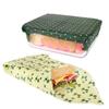 Les Trésors De Lily [A2888] - Set of 3 Green 'Beeswax' Food Wraps - 20x20, 20x30 and 35x35 Cm (reusable)