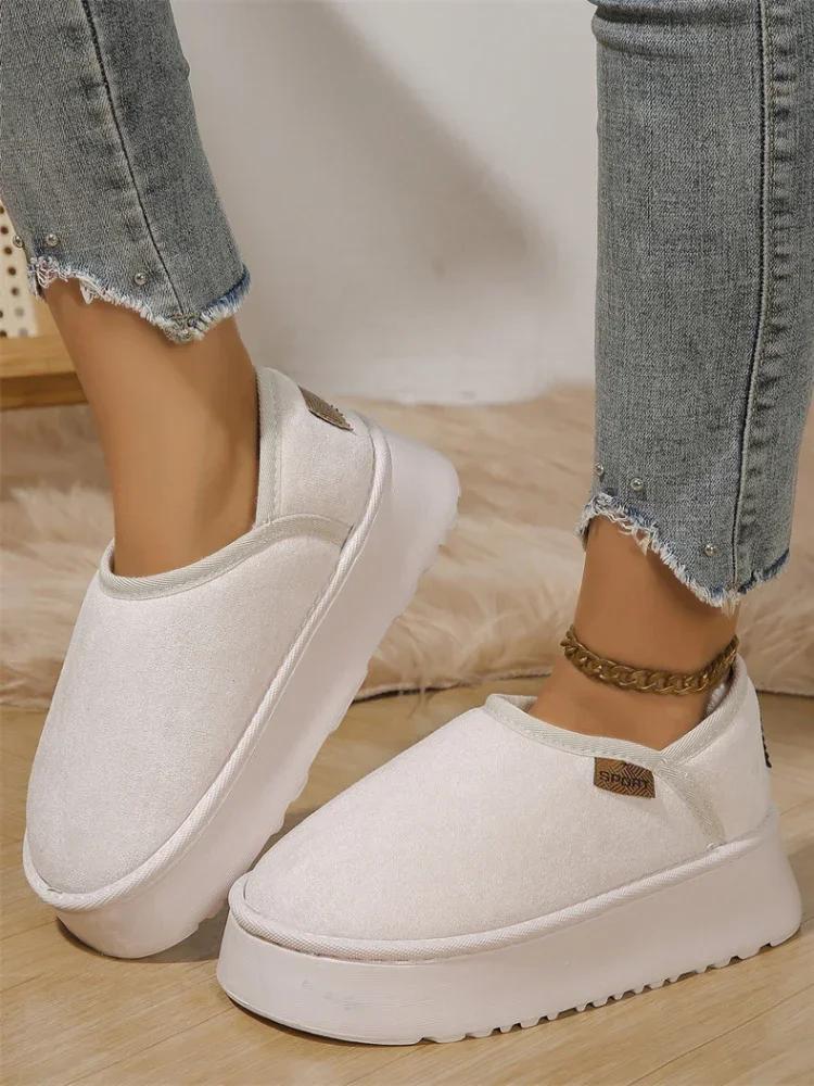 Winter Classic Thickened Fluff Women Snow Boots Comfortable Warm Ankle Boot Women Brown Platform Boots Ladies Chunky Botas Mujer