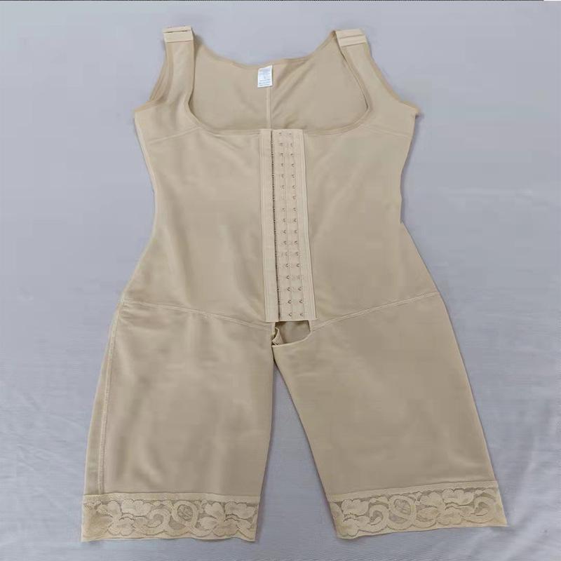 European & American Lace Body Shaping One-Piece: Hook-and-Eye Closure, Abdominal Tightening, Butt Lifting, Tight Fit, Sculpting Underwear with Bra.