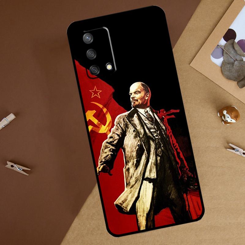 Lenin Soviet Union Flag For Oppo A60 A40 A80 A74 A94 A54 A18 A38 A58 A78 A98 A16 A76 A96 A15 A57S A17 A77 Phone Case