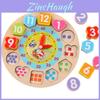 Versatile Children's Educational Wooden Digital Animal Clock Blocks For Cognitive Development