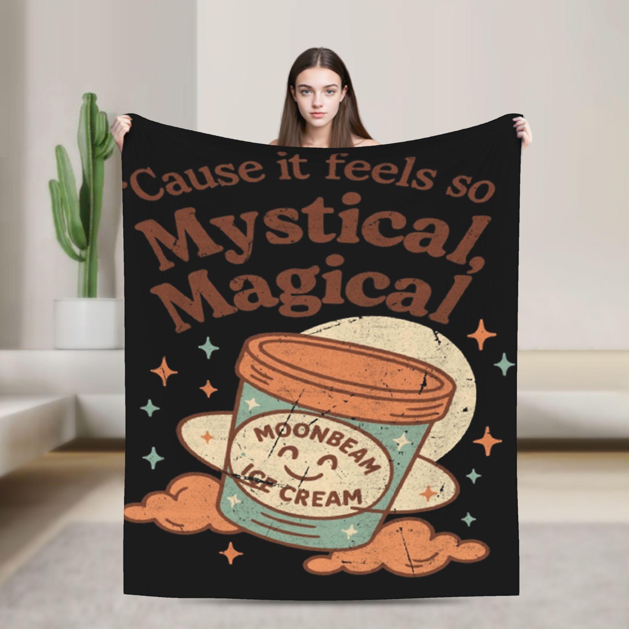

Benson Boone Mr Electric Blue Moonbeam Ice Cream Knitted Blankets Flannel Throw Blanket for Bedding Couch Bedroom Quilt 75x90cm