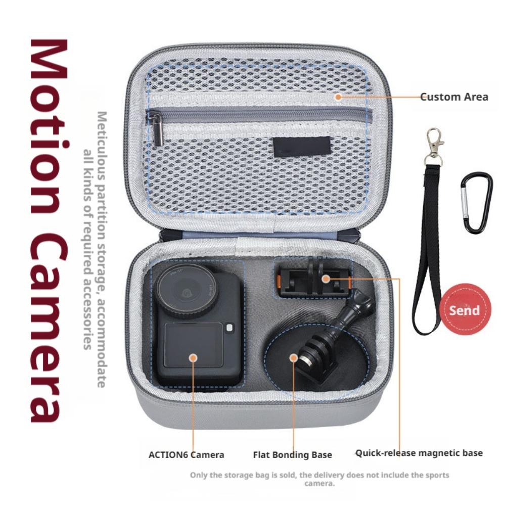 For DJI OSMO ACTION 6 Standard Waterproof Moisture-proof Storage Bag Action Camera Anti-drop Pressure-Resistant Accessories