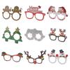 9pcs/set Santa Claus/Snowman/Christmas Tree Snowflake Elk Glasses Merry Christmas Glasses  Christmas
