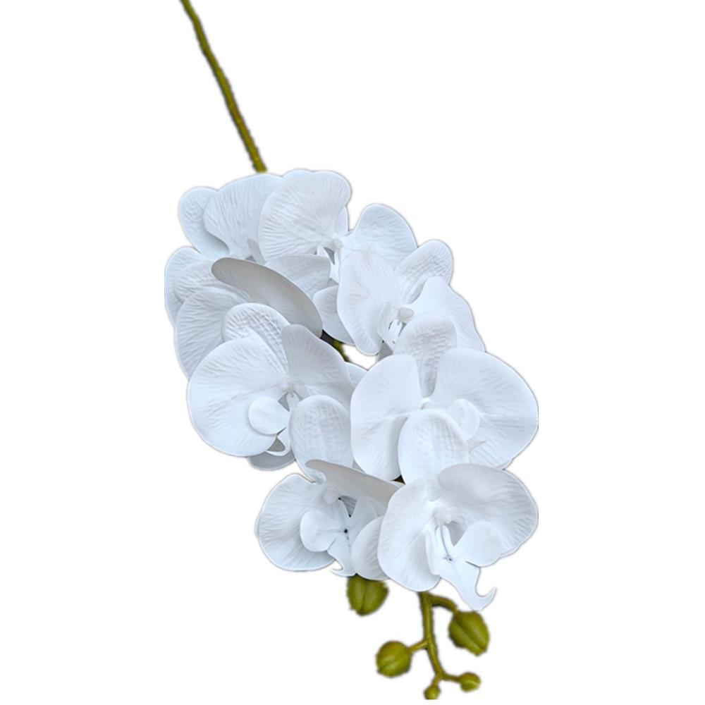 6pcs Real Touch Butterfly Orchid Flower Branch 8 Heads Artificial Latex Large Moth Phalaenopsis