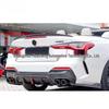 BMW 4 Series G22 Coupe Carbon Fiber Rear Spoiler with Lights & Corner Inserts - Three-Piece Design