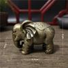 Gold Elephant Statue Sculpture Carved Craft Animal Elephant Figurines Ornament For Home Office Desktop Decoration Garden Statues