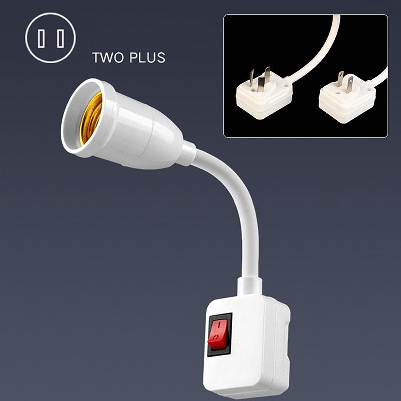 E27 Lamp Base Flexible Bend Wall Light Socket Adapter Plug Switch Lamp Bulb Extension Holder