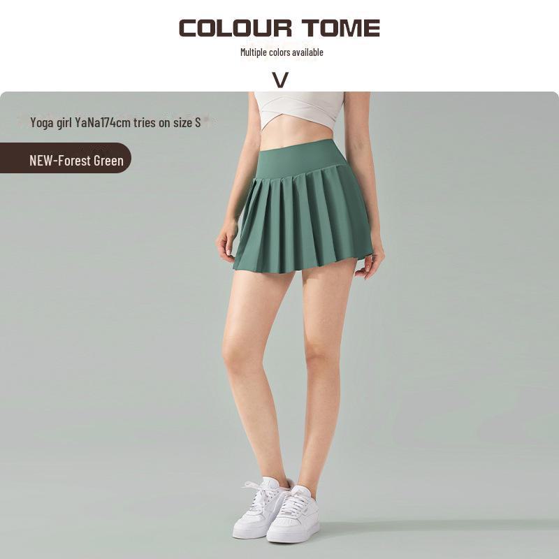 SZ Plissee Lycra Yogarock: Anti-Expositions-Tennis- und Badminton-Skort für Fitness und Laufen