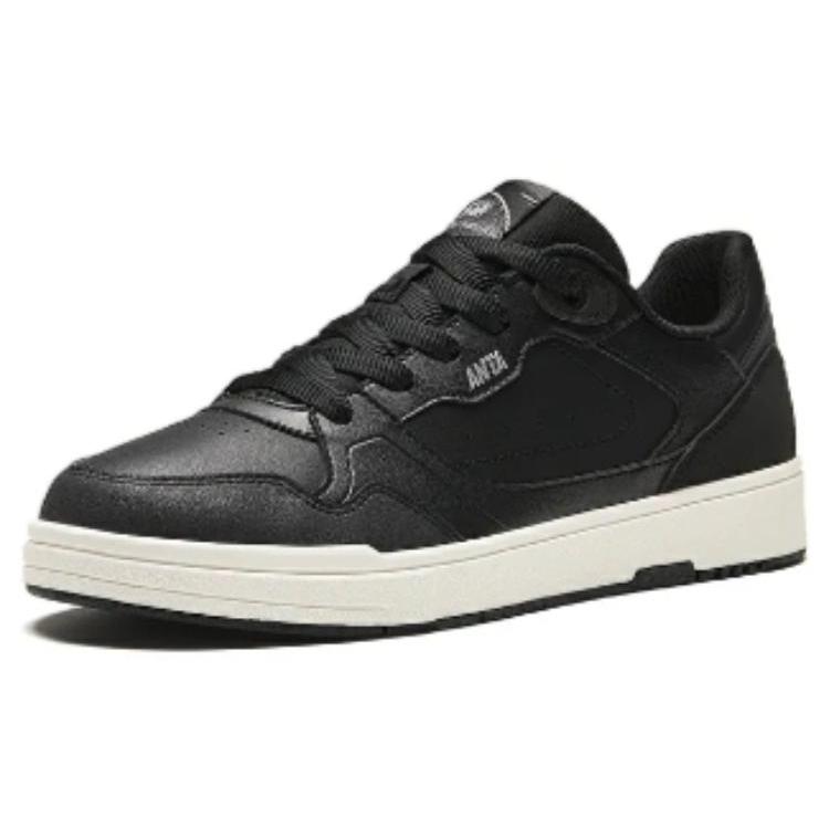New Anta Cushioning Wear Resistant Low Top Skateboard Shoes Men's Black 112418012-2