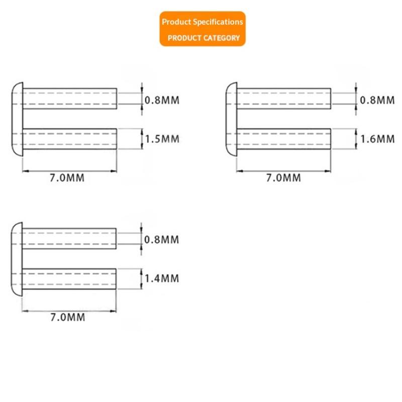 100 Peças Óculos Sem Aro Tampões Duplos de Borracha Buchas de Bloqueio Plástico para Óculos Pinos de Dupla Bucha Acessórios de Reparo para Óculos