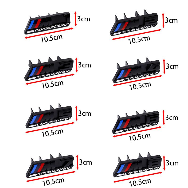 

3D ABS M Logo Car Front Grille Badge Sticker Competition Badge Accessories For BMW M1 M2 M3 M4 X5M M6 M7 M8 F48 G01 E84 E83 F10 M2 Competition