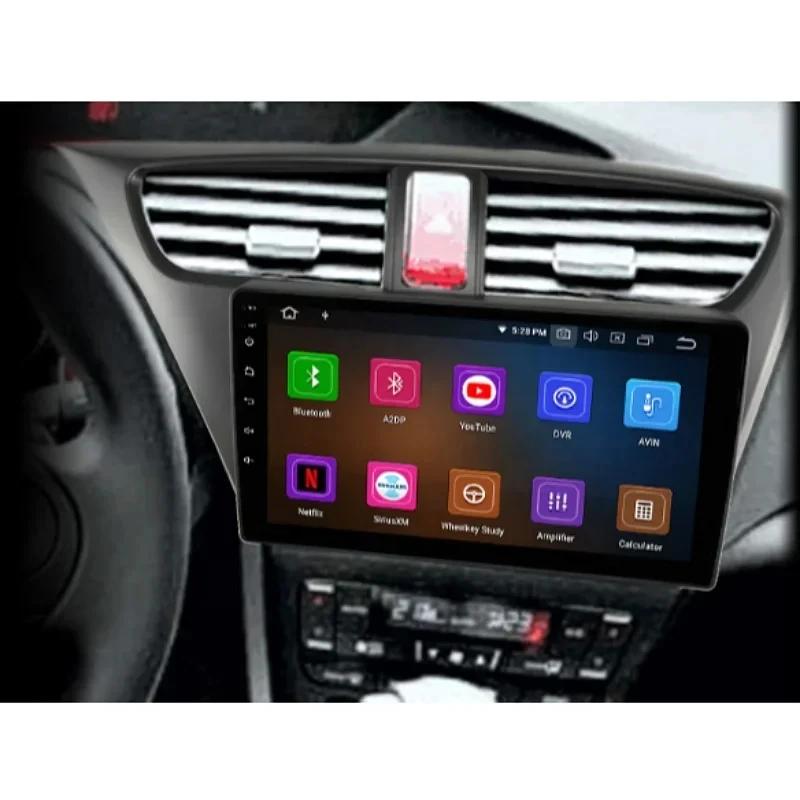 9 Inch Car Frame Fascia Adapter Canbus Box For Honda Civic Hatchback 2012 Android Radio Dash Fitting Panel Kit