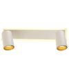 Modern White Wall-Ceiling Lamp 40 Cm Movable Spotlights 2Xgu10 + Led 8W Variable Color Parma Light Prestige