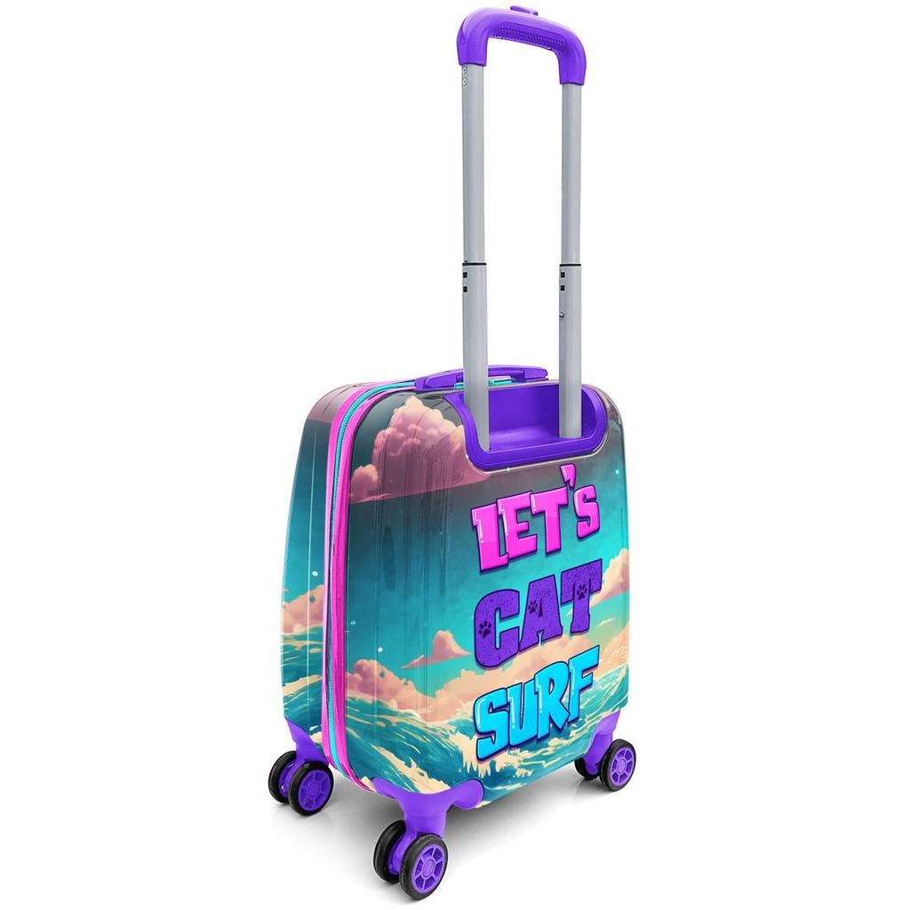 coral high Kids Surfer Cat gemusterter Kinderkoffer 16779