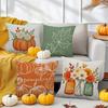 Thanksgiving Pillowcase Harvest Season Pumpkin Maple Leaf Print Linen Cushion Bedroom Sofa Car Cushion Cover