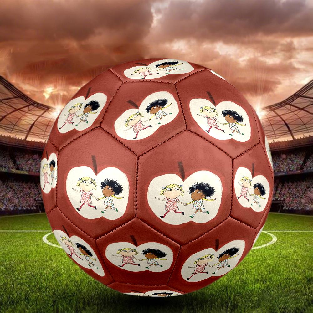 Charlie and Lola Theme Size 5 Soccer Ball, Suitable for Both Indoor and Outdoor Matches, a Gift Suitable for Everyone.
