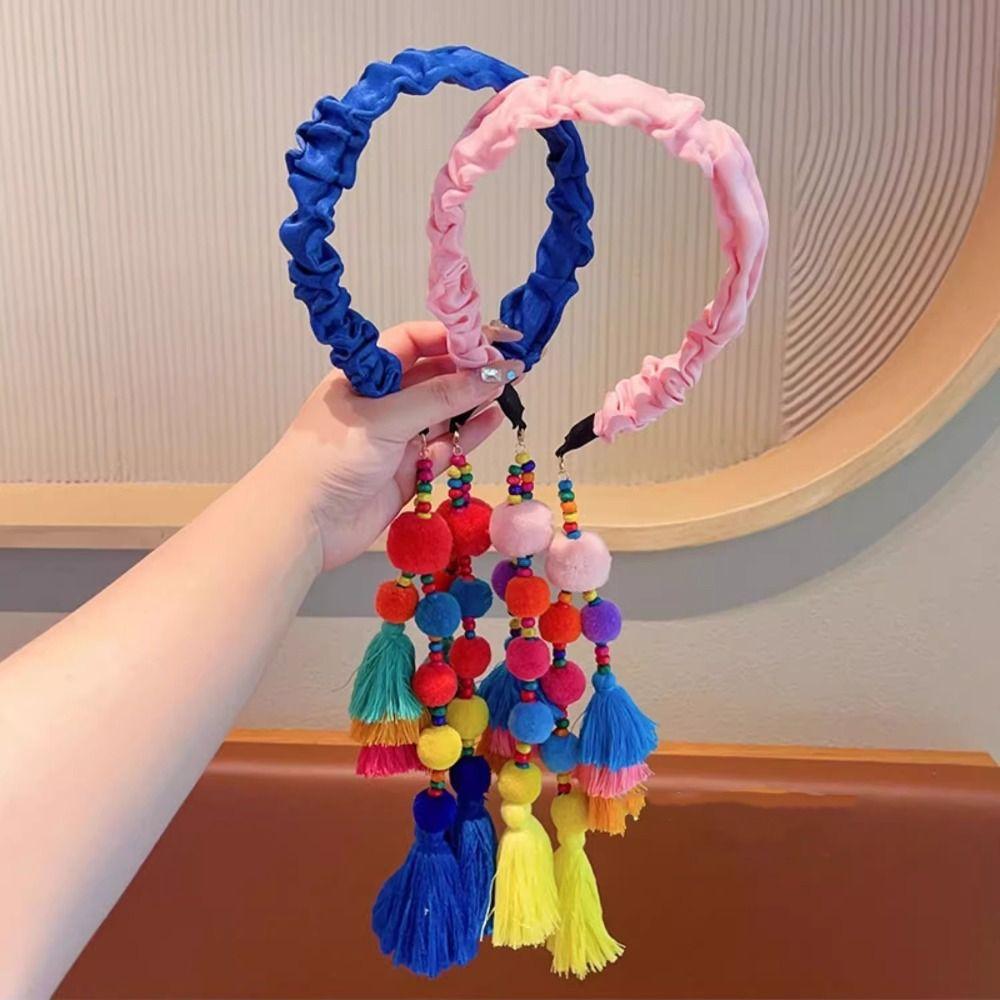 Cloth Tassels Hairdband Exotic Bohemian Headbands Vintage Ethnic Style Headband  Hair Accessories