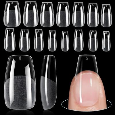 120Pcs Semi Matte Nail Patches Transparent Full Stick Ultra-Thin And Traceless Wearable Fake Nail Extension For Home Diy Salon