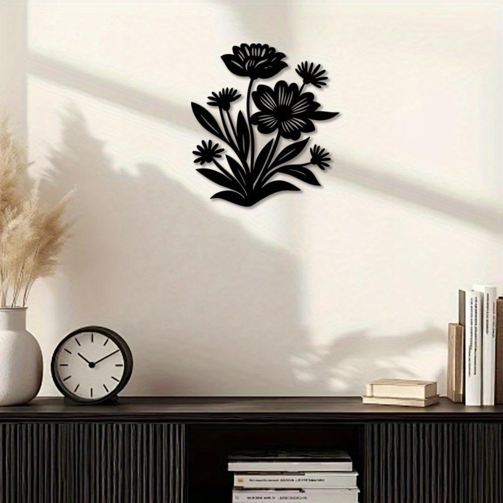 Laser Cut Metal Wall Decor Floral Hanging Art Home Garden Gift Iron Flower Sculpture Plaque
