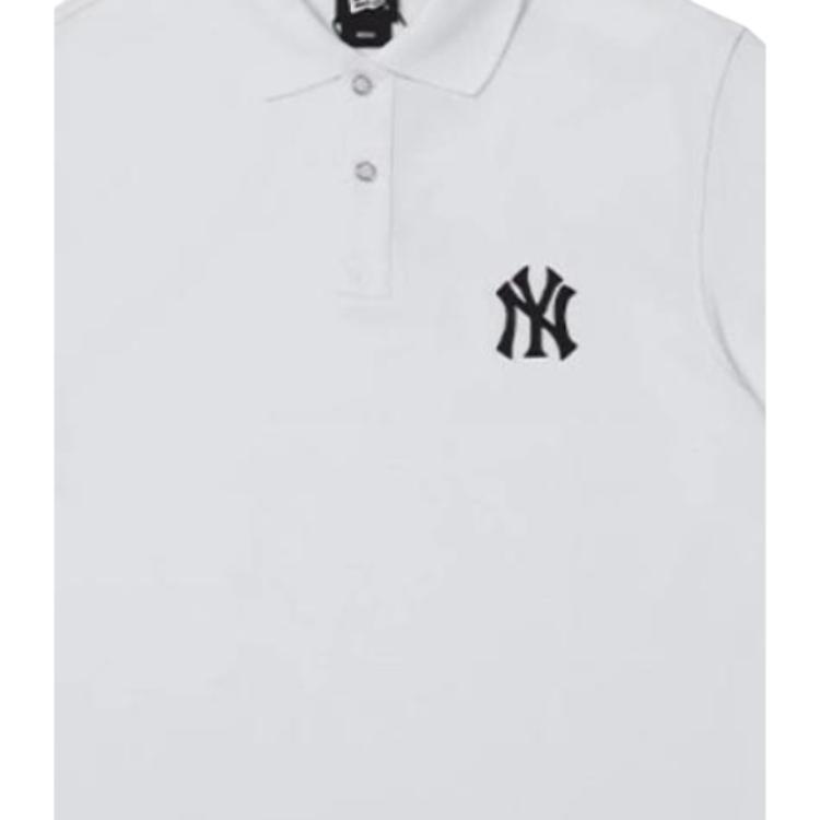 New Era MLB New York Yankees Logo Letter Print Short Sleeve American Polo Shirt Unisex polo shirts White 12848781