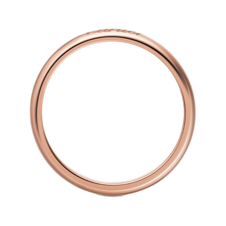 Cartier C De Classic Letter Narrow 18K Gold Ring Unisex rings Rose-Gold B4232500