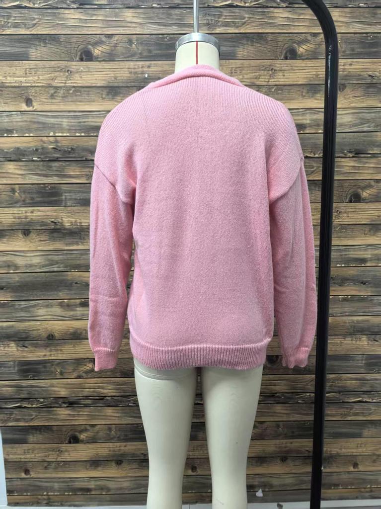 European & American Style Autumn/Winter Women's Solid Color Knit Cardigan Sweater Coat