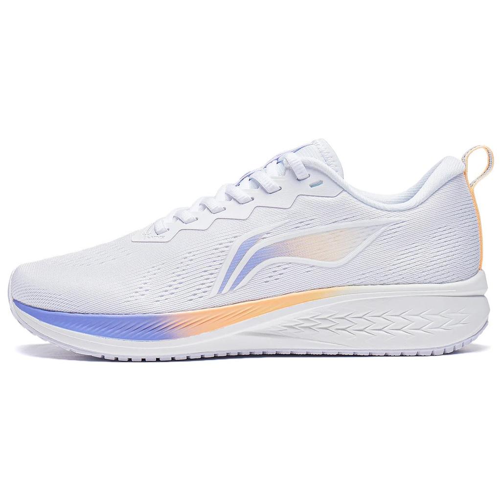 New LiNing Red Hare 6 Cushioning Wear Resistant Low Top Running Shoes Women's White Orange ARMT016-17