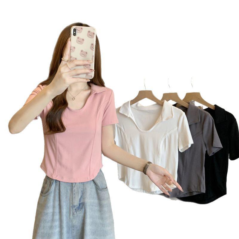 Kadın Yazlık Slim Fit Pamuk Polo Tişört Balıksırtı Tasarımı ve Özel Logolu