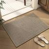 Toilet Solid Color Linen Floor Mat Bathroom Door Water Absorption Non-Slip Toilet Floor Mat Toilet Kitchen Dirt-Resistant Carpet