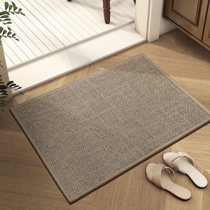 Toilet Solid Color Linen Floor Mat Bathroom Door Water Absorption Non-Slip Toilet Floor Mat Toilet Kitchen Dirt-Resistant Carpet