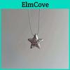 Lucky Star Geometric Pendant Necklace With Alloy Chain For Women