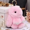 Portachiavi con Coniglietto Morbido Peluche, Ciondolo Carino Bambola Coniglio per Zaino, Giocattolo Animale di Peluche Regalo per Compleanno Bambini