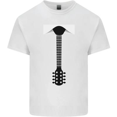 Guitar Tie Guitarist Bass Acoustic Funny Kids T-Shirt Childrens