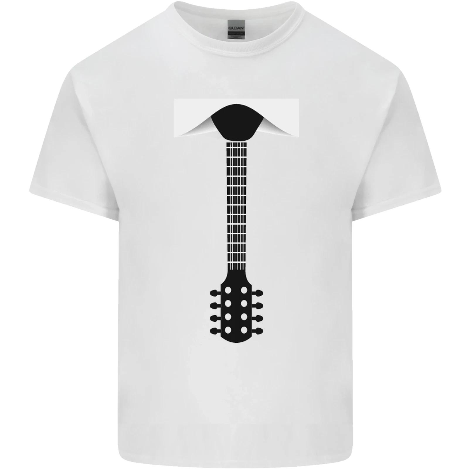 Guitar Tie Guitarist Bass Acoustic Funny Kids T-Shirt Childrens L