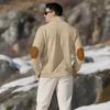 Autumn and Winter Men's New Square Grid Men's Stand Up Collar Single Breasted Casual Long Sleeved Sweatshirt
