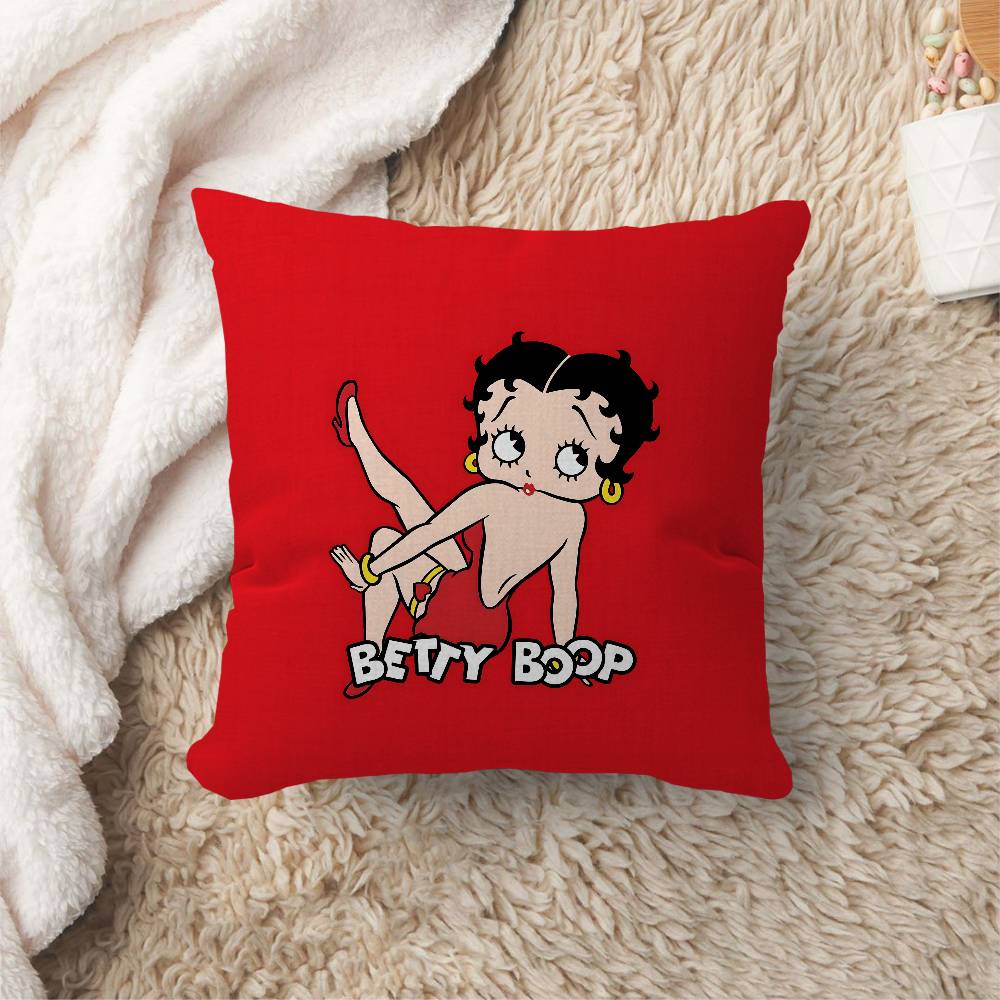 Animation BBetty BBoop Maple Design Cushion Cover Happy Autumn Harvest decor Holiday Decorati Pillow Cover