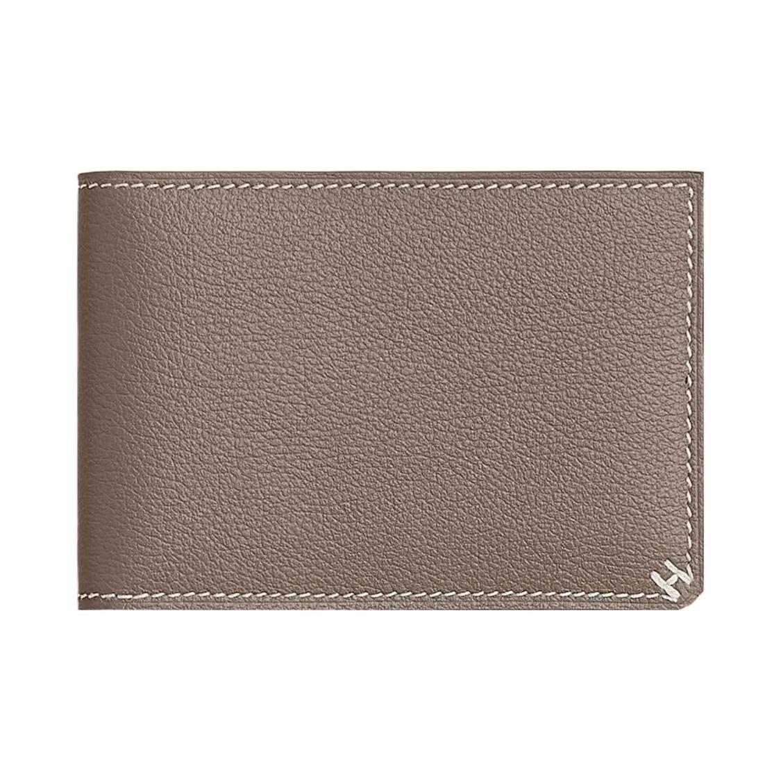 

Hermes H Sellier Flap Wallet Evercolor Leather Women Wallet Etoupe Gray H084681CA18 18 Etoupe Elephant Gray