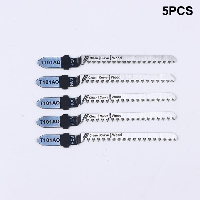 

5-Count Set of T101AOL T101AO Jigsaw Blades, 20TPI, T-Shank for High-Quality Precision Cutting and Clean Wood Finishing