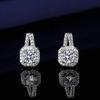 2026 Fashion Moissanite Princess Square Bag Three-piece Set Ring Earrings Pendant Necklace Women's Jewelry